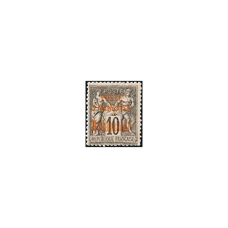 1895 - 10 c  noir sur lilas  (Yvert Madagascar 15)