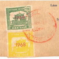 Saigon 1968 timbres fiscaux...
