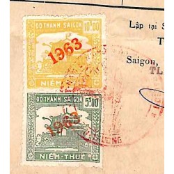 Saigon 1961 timbres fiscaux...