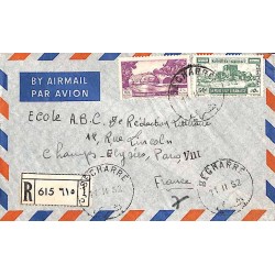1952 BECHARRE Lettre recommandée avion