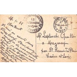 1922 TRESOR ET POSTES * 180 * Cachet 33 eme REGIMENT DE TIRAILLEURS  LE VAGUEMESTRE
