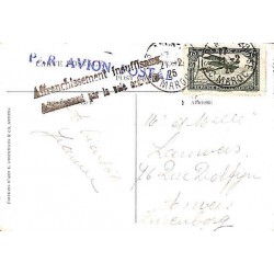 1925 Carte postale avion pour la Belgique  MAROC