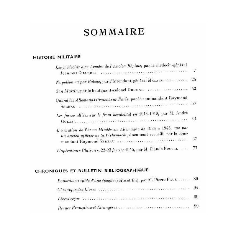 1950, n° 4 Revue Historique de l'Armée