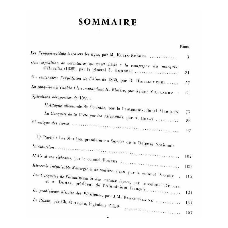 1960, n° 2 Revue Historique de l'Armée