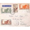 1939 Lettre avion à 5 f 80 timbres Bastille