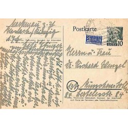1949 Entier carte postale Bade 10 pf