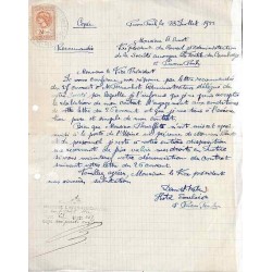 1916 Lettre Affranchie 45 c. au verso de DIEGO-SUAREZ MADAGASCAR