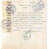 certificat de vie 1939 de Paksé (Laos) Timbres fiscaux 5 cents (x 6)