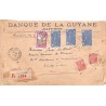 1938 Lettre chargée Affranchissement  à 3 f 70 de CAYENNE