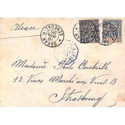 1896 lettre pour l'Alsace à...