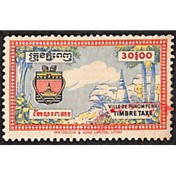 1960 timbre fiscal 30 $ Ville de Pnomh Penh