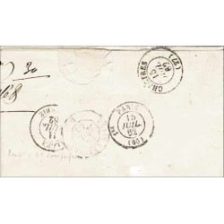 1862 RELIZANE  ALGERIE Taxe tampon 30