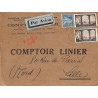 1935 Lettre à 4 F. 75 Oblitération convoyeur CONSTANTINE A BORDJ-BOUIRA