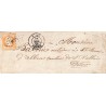 1859 TENEZ ALGERIE Lettre avec 40 c Empire ND