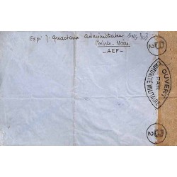 1944 Lettre pour la Corse via Alger de POINTE-NOIRE MOYEN-CONGO