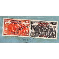 1941 CONTROLE POSTAL * COMMISSION A * Cachet  DOUALA CAMEROUN