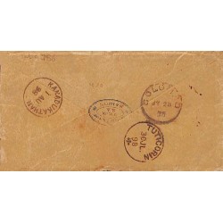 1898 Enveloppe 25 c pour Kanadukathan (Inde) de SAIGON CENTRAL COCHINCHINE