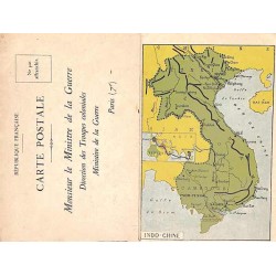 Carte 5 volets pour engagement dans les troupes coloniales