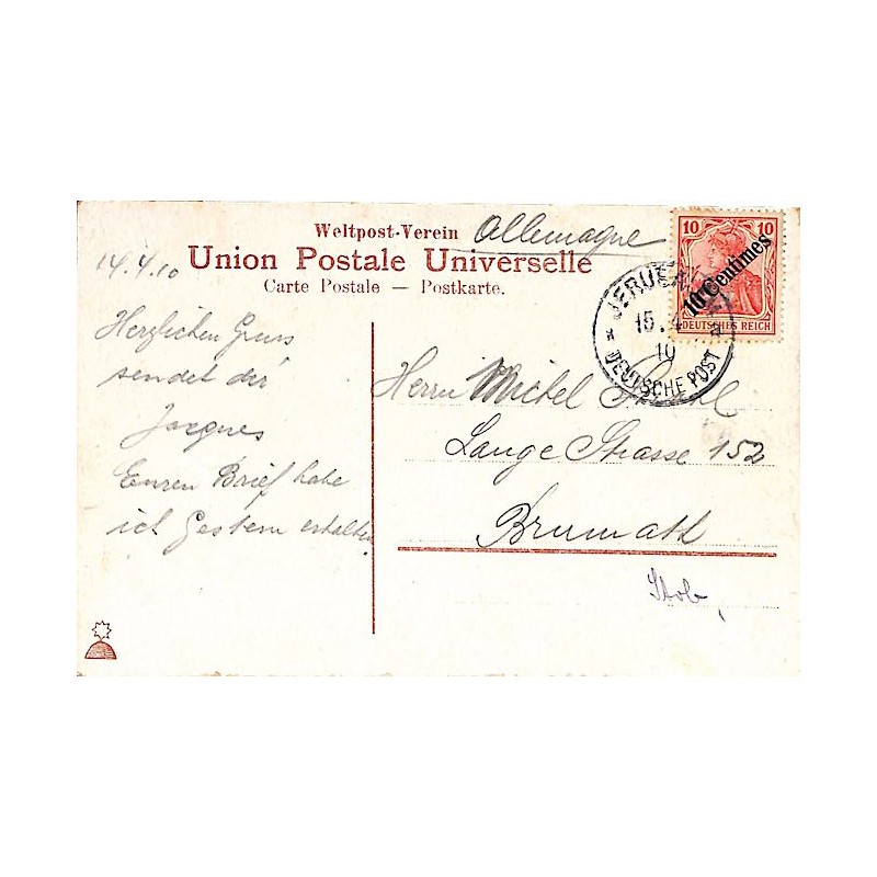 JERUSALEM *  DEUTSCHE POST a  1910