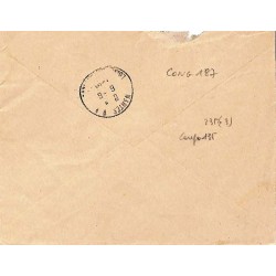 1961 Lettre avec affranchissement mixte Aef 235 (x3) Congo 135