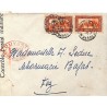 1940 lettre MARRAKECH GUELIZ MAROC  cachet censure YC601 de Casablanca